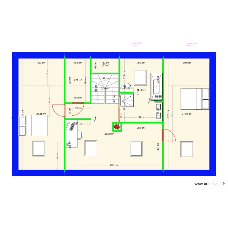 RENOV 3. Plan de 36 pièces et 440 m2