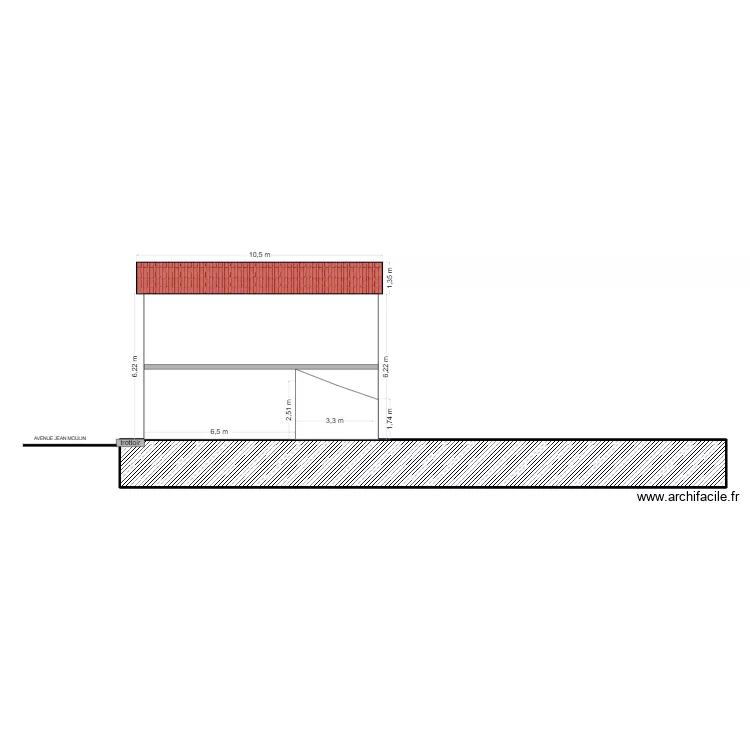 PCMI3 AVANT. Plan de 1  et 52 m²