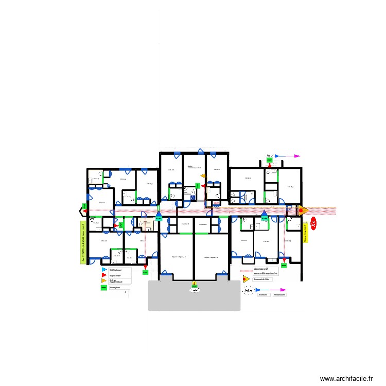 Cypr&egrave;s A,B et C,D. ZONE AB. Plan de 0 pièce et 0 m2