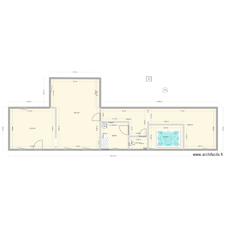 Saint Algis Version projet 2. Plan de 7 pièces et 118 m2