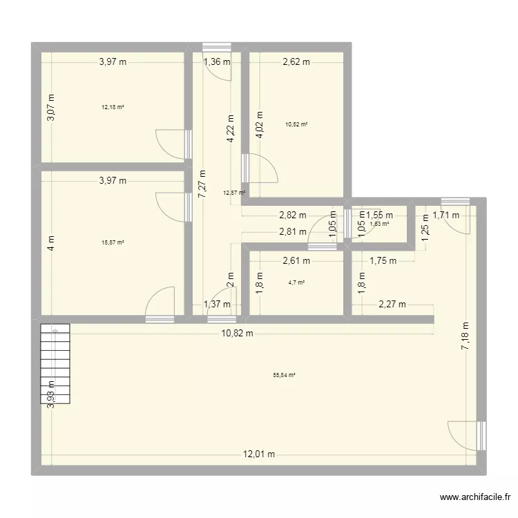 Maison Lescarran 1. Plan de 