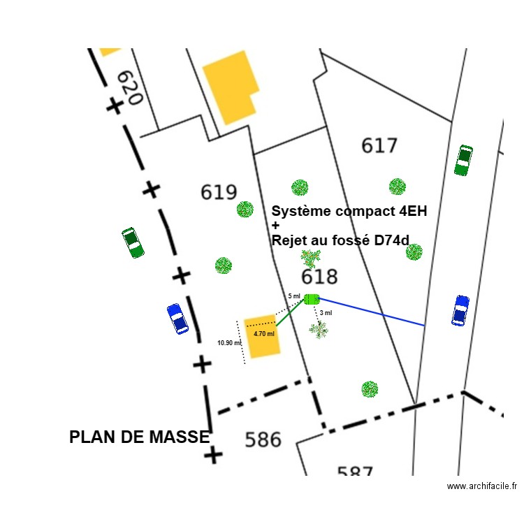 Cadaye. Plan de 0 pièce et 0 m2