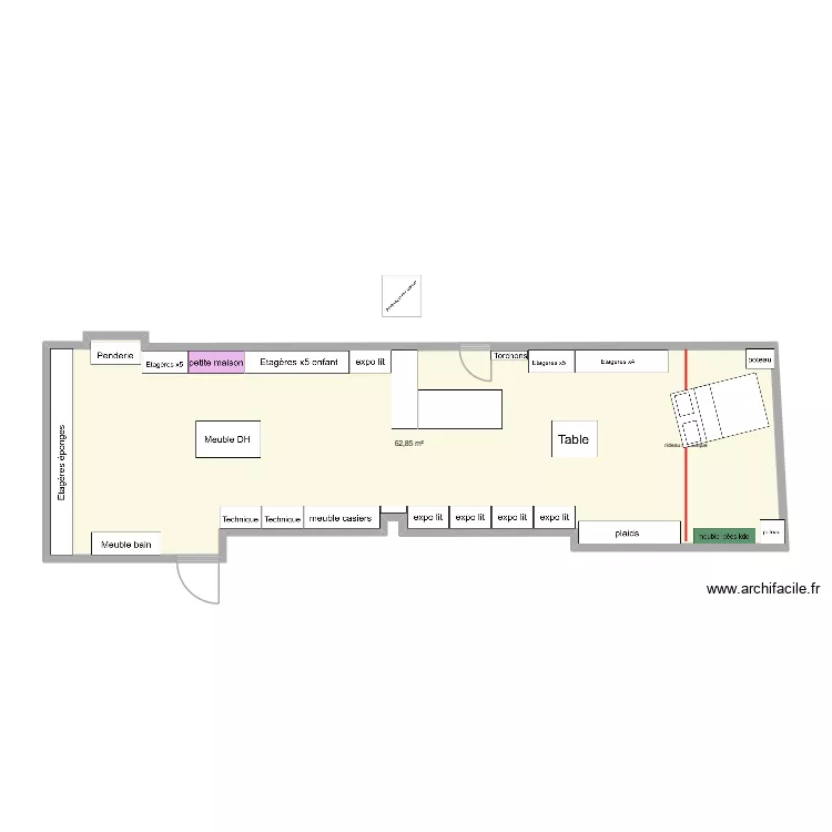 Albertville. Plan de 1  et 63 m²
