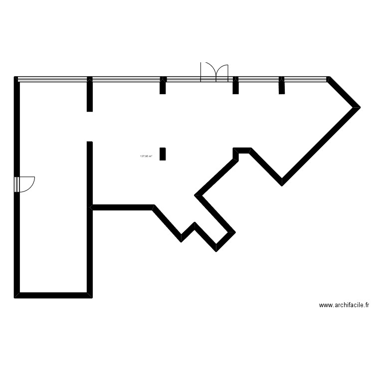 92VG0CG existant. Plan de 1 pièce et 138 m2