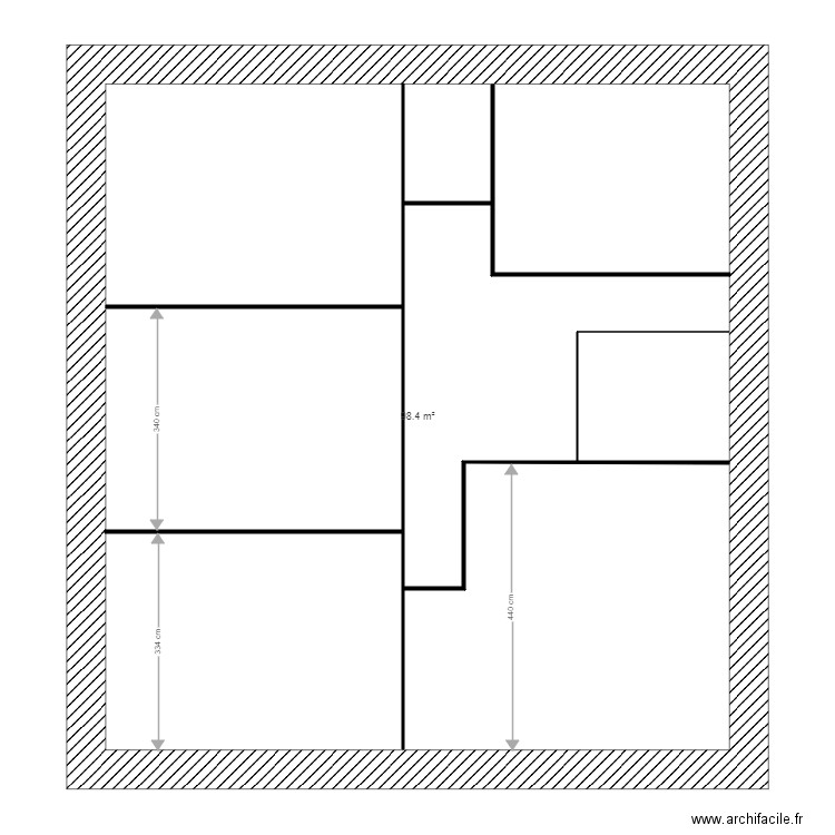 CHASTEL_0. Plan de 1 pièce et 98 m2