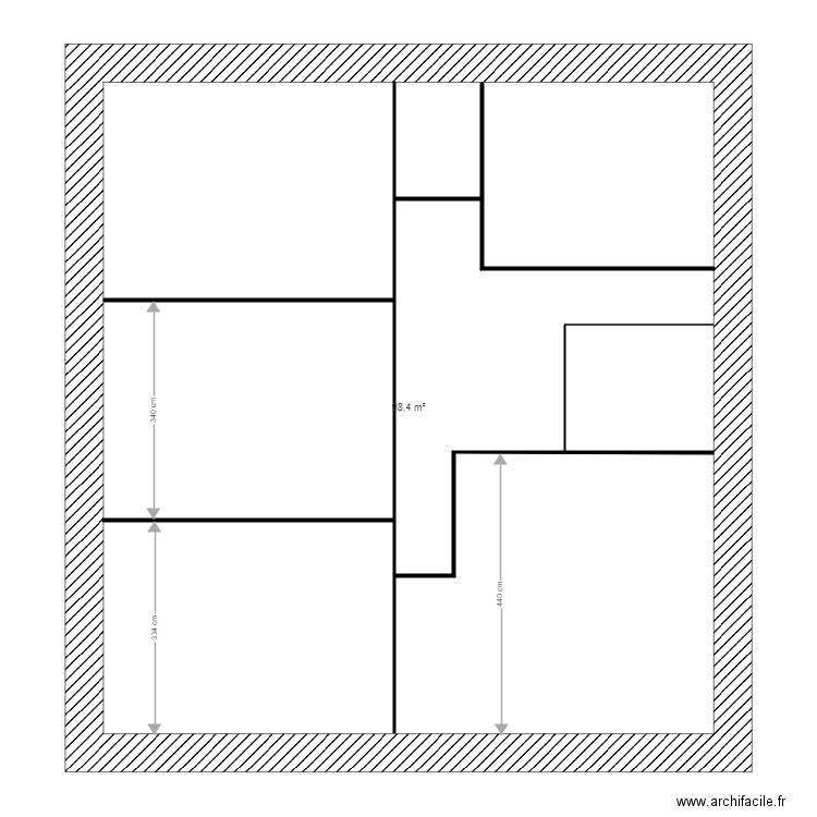 CHASTEL_0. Plan de 1 pièce et 98 m2