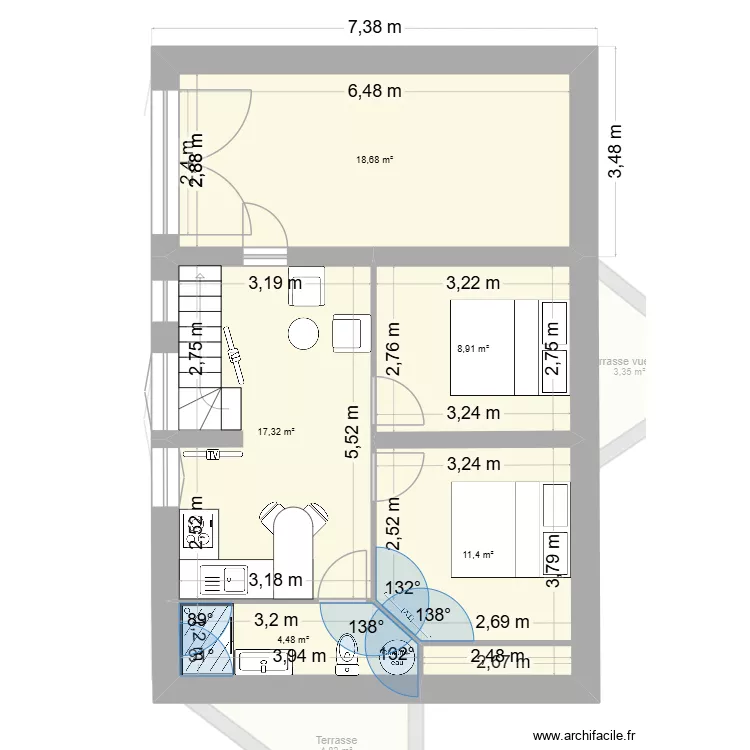 le miloun nu. Plan de 
