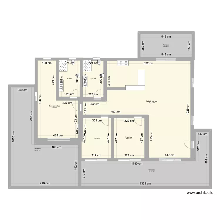 Maison Amborovy. Plan de 