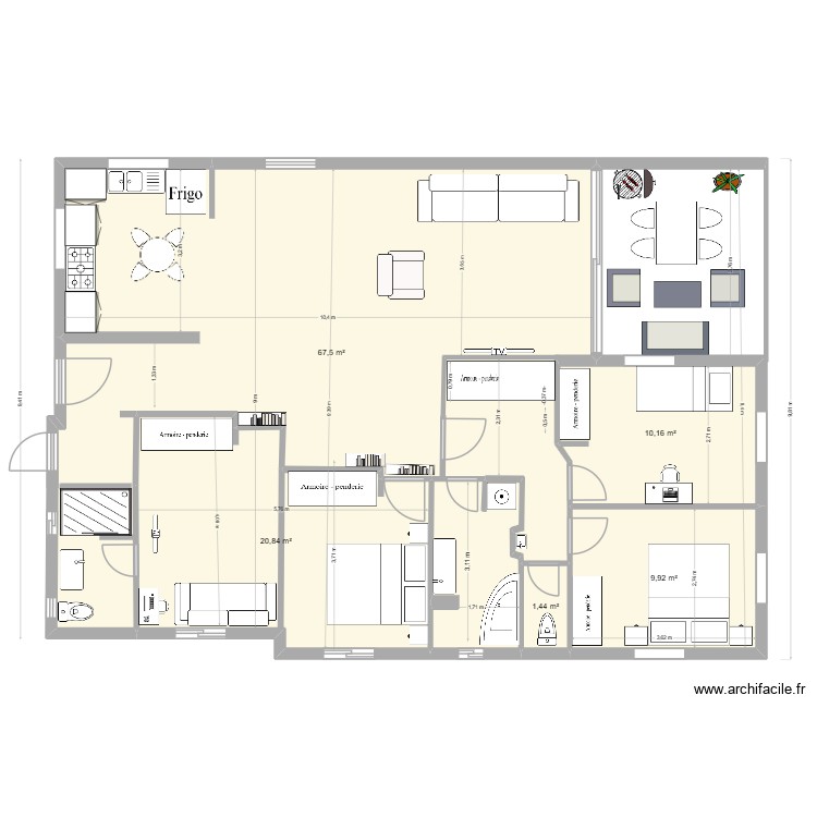 1ETAGE DEF25. Plan de 0 pièce et 0 m2