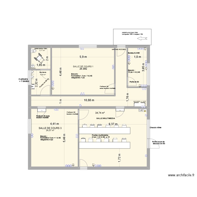 PAULHAN 2. Plan de 7 pièces et 116 m2