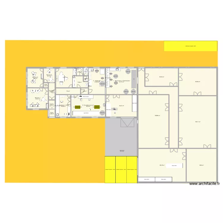 B&acirc;timent Rivesaltes - PC. Plan de 26  et 1143 m²