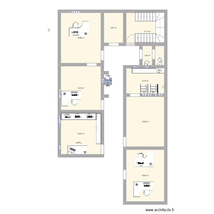 Mairie-etage. Plan de 0 pièce et 0 m2
