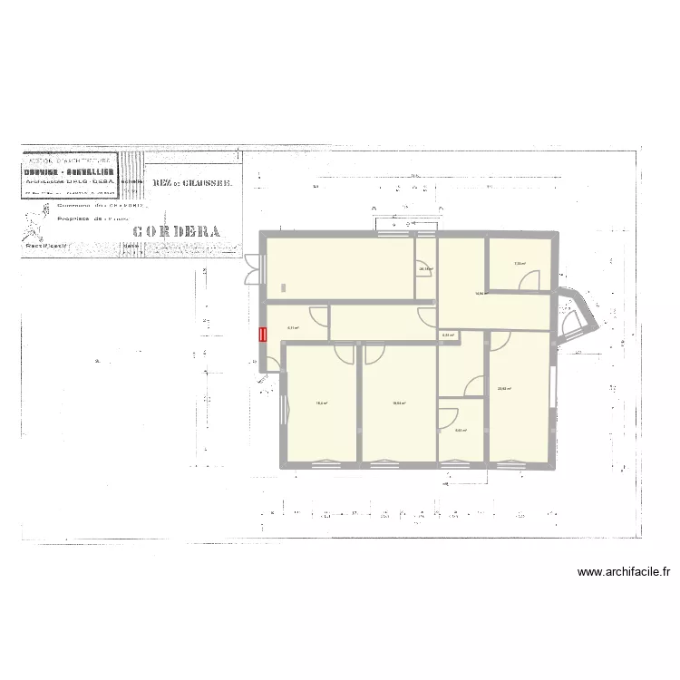 Gaillands RDC 1.2. Plan de 9 pièces et 100 m² Gaillands RDC 1.2. Plan de 9 pièces et 100 m²