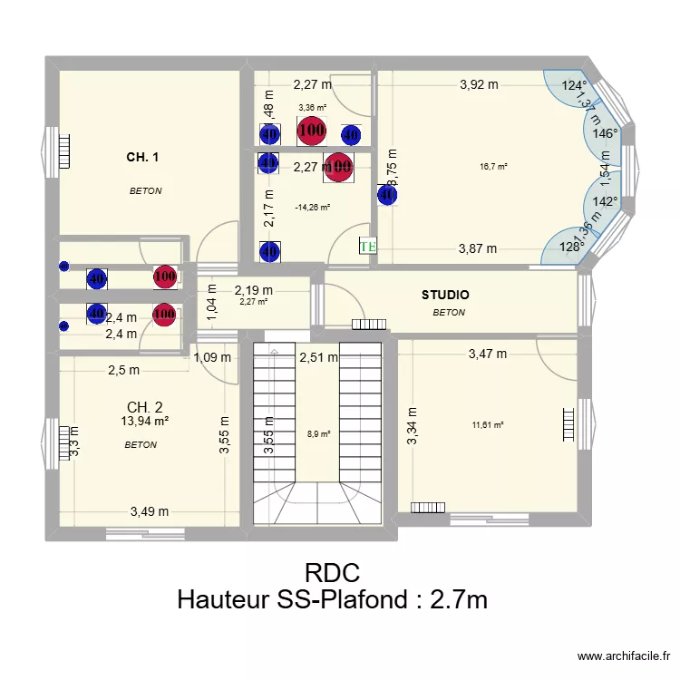 IMM CLUSES : RDC + APPT STUDIO (T2) - CH.1 - CH.2. Plan de 7 et 62 m² IMM CLUSES : RDC + APPT STUDIO (T2) - CH.1 - CH.2. Plan de 7 et 62 m²