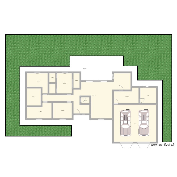 maison. Plan de 12 pièces et 197 m2