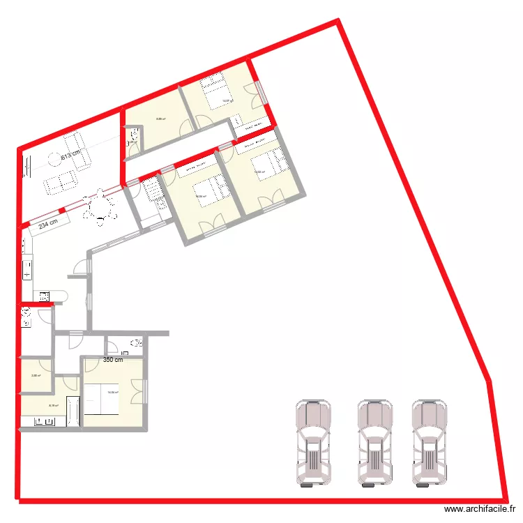 Plan A Mas des Olivettes. Plan de 