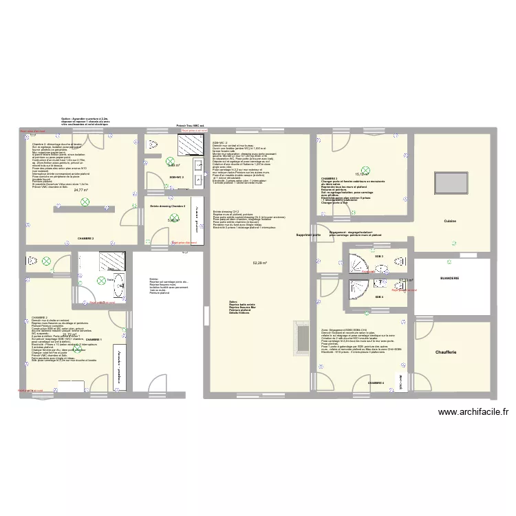 Montcaret Maison V2. Plan de 7 et 183 m² Montcaret Maison V2. Plan de 7 et 183 m²
