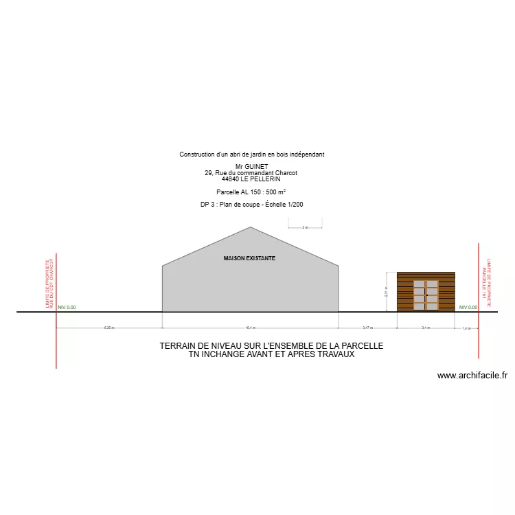 DP 3 GUINET. Plan de 