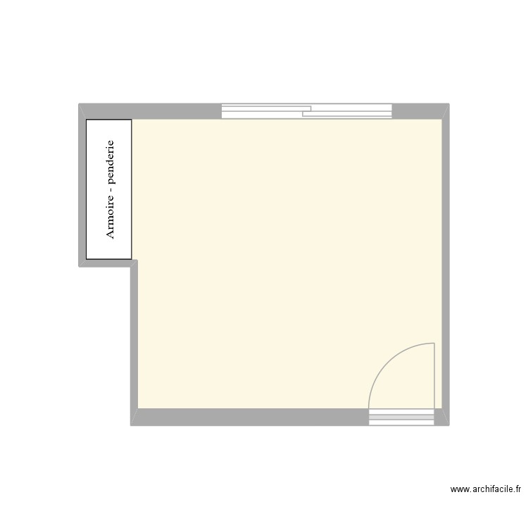 attique chambre 4. Plan de 1 pièce et 14 m2