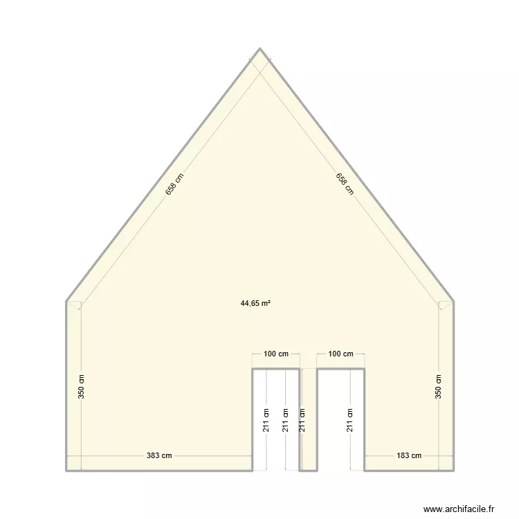 pignon. Plan de pignon. Plan de