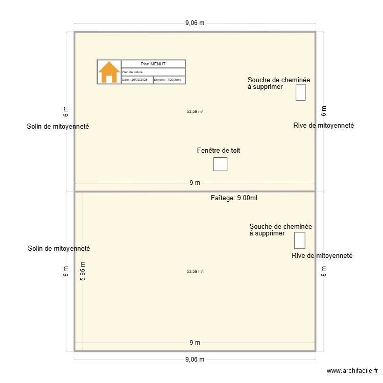 Plan MENUT. Plan de 0 pièce et 0 m2