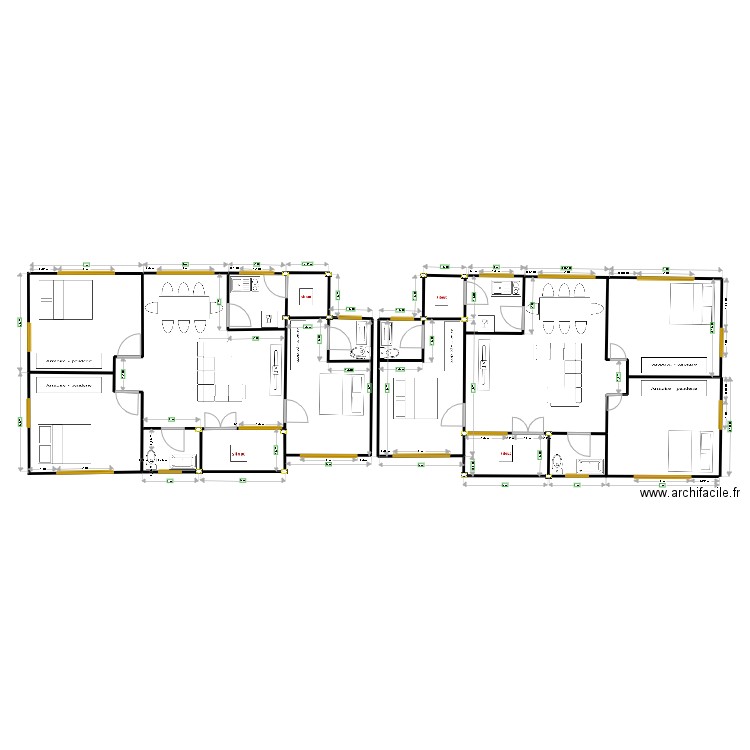 Appartement de 3 chambres. Plan de 0 pièce et 0 m2