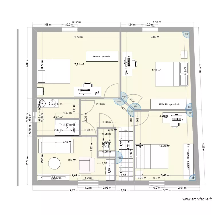 &eacute;tage La Madeleine. Plan de 