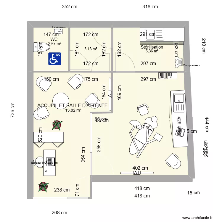 Plan origine Prayssas Cabinet 3. Plan de 0 pièce et 0 m2