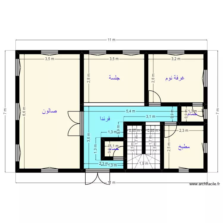 PLAN 11X7 Client 42 75 75 68. Plan de 8 et 64 m² PLAN 11X7 Client 42 75 75 68. Plan de 8 et 64 m²