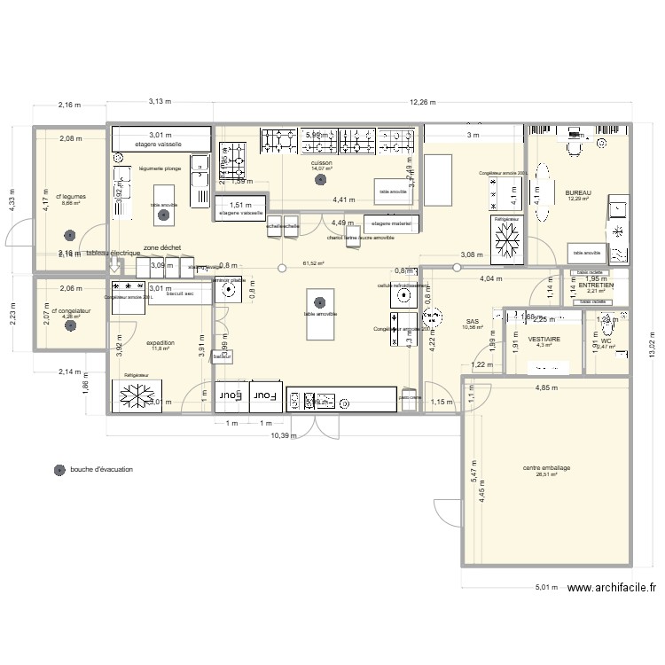 patisserie 2. Plan de 11 pièces et 159 m2