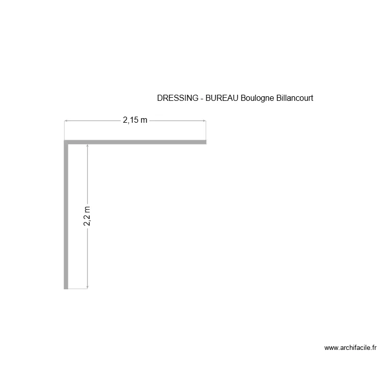 BB  Dressing - Bureau. Plan de 