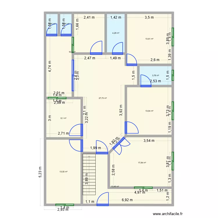 ZALE - DENY V 01. Plan de 12  et 135 m²