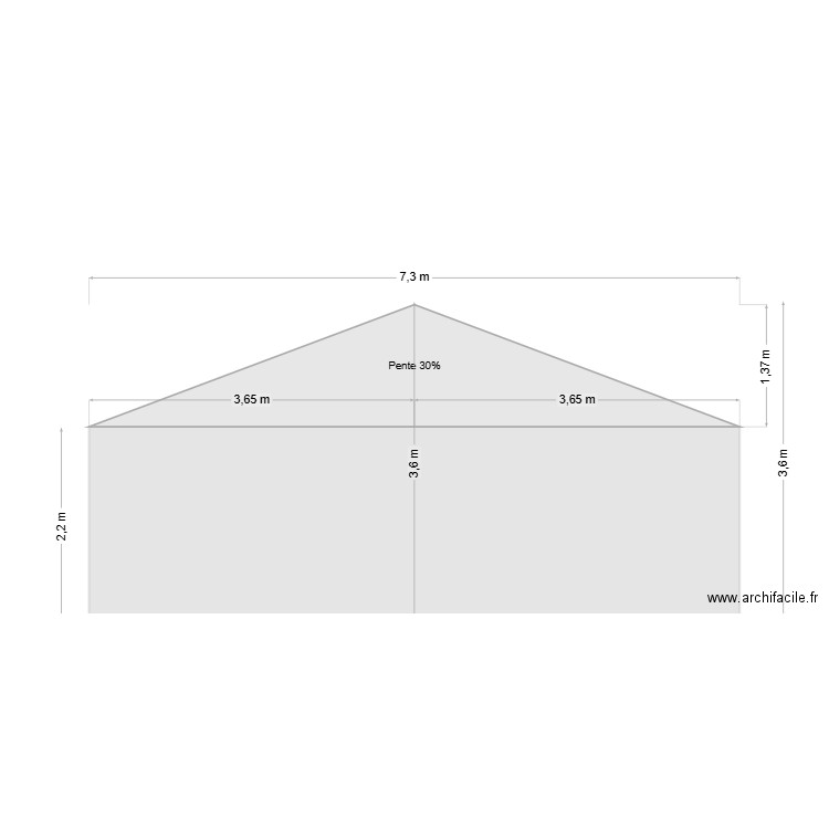 Facade Ouest abri voiture. Plan de 0 pièce et 0 m2