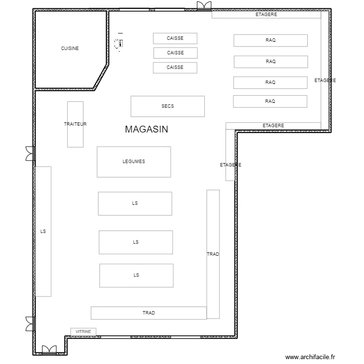 Villenave magasin. Plan de 