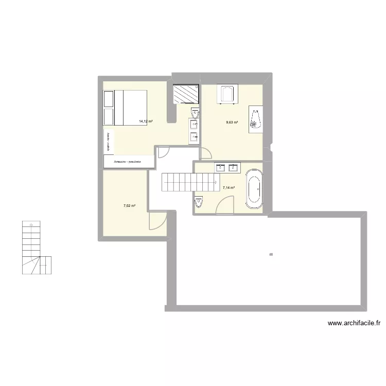Bergerie. Plan de 4  et 38 m²