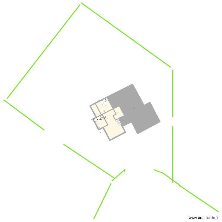 sous sol. Plan de 4 pièces et 219 m2