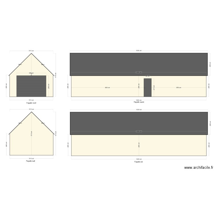 Plan façade. Plan de 0 pièce et 0 m2