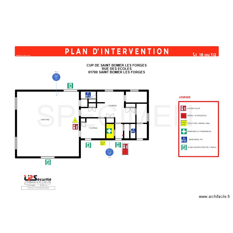 CUP SAINT BOMER. Plan de 18 pièces et 201 m2