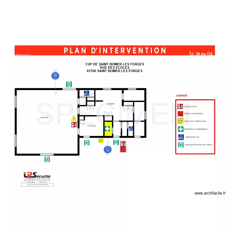 CUP SAINT BOMER. Plan de 