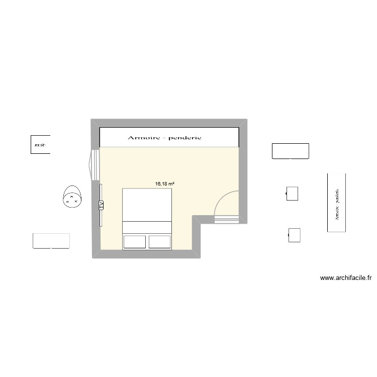 chambre. Plan de 0 pièce et 0 m2