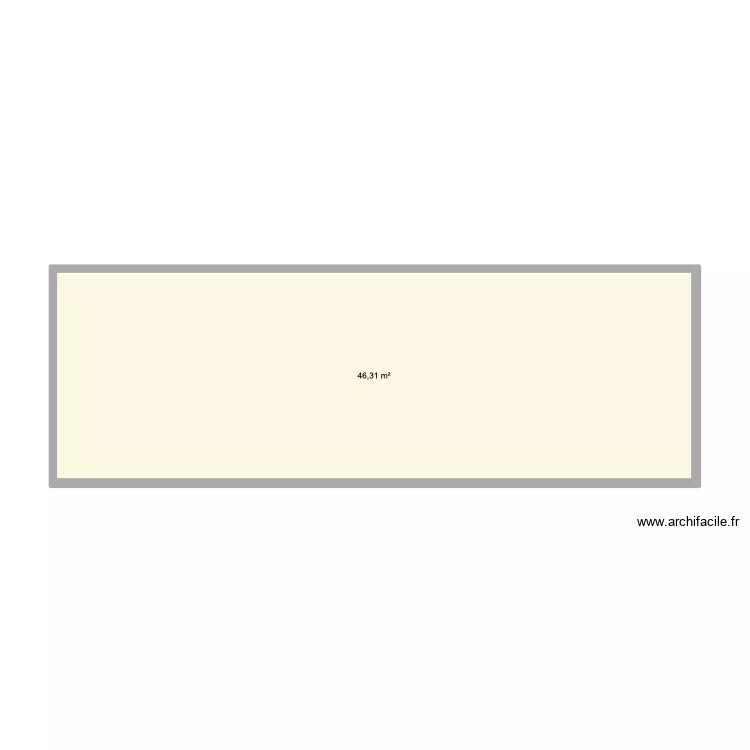 maison. Plan de 1 pièce et 46 m²