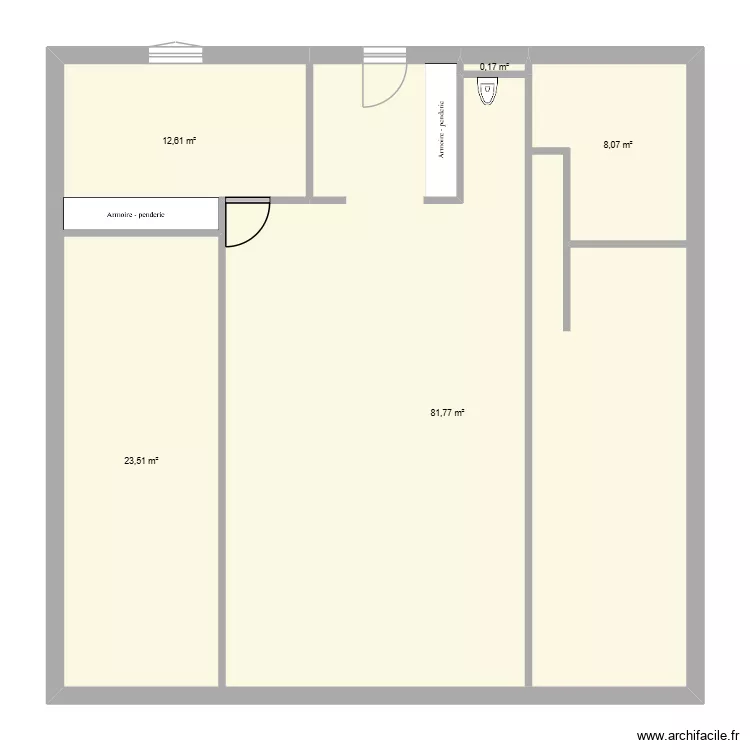 plan maison. Plan de 5  et 126 m²