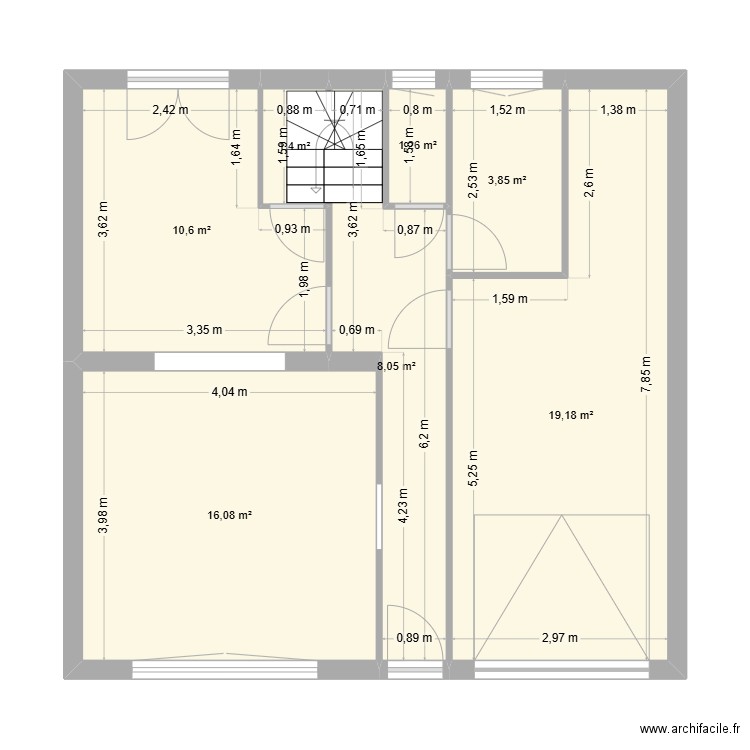 choquet luc annezin. Plan de 7 pièces et 60 m2