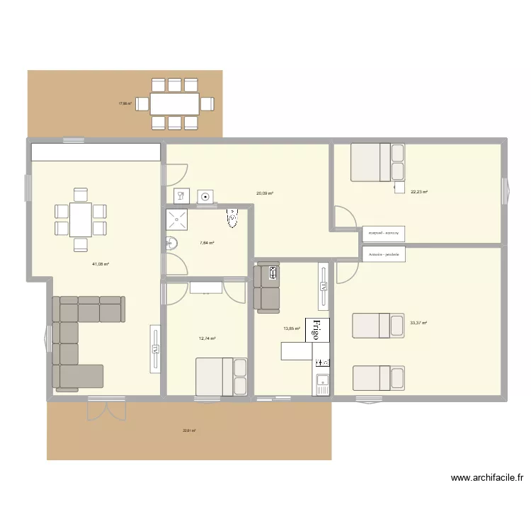 Extension. Plan de 7 Pièces et 151 m² Extension. Plan de 7 Pièces et 151 m²
