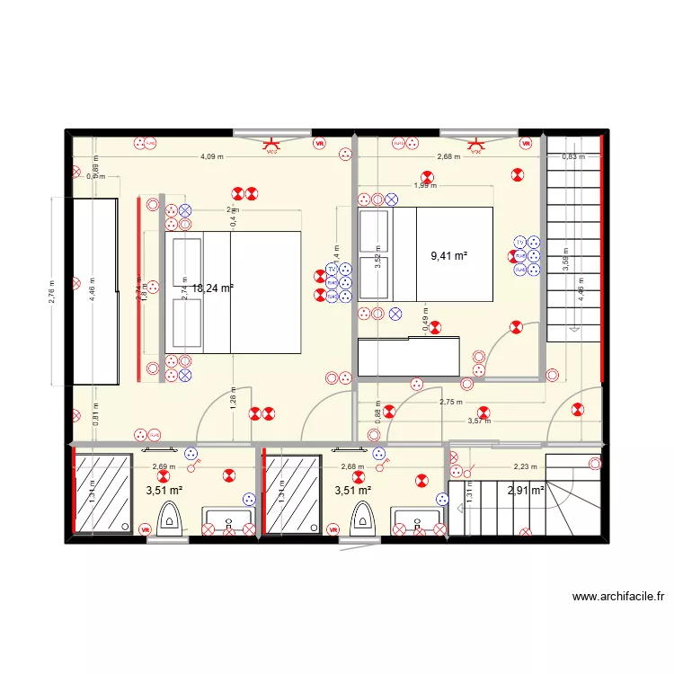 VILLEMOMBLE R+1 EXE. Plan de 