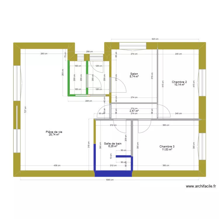 Projet 2 - Isolation/Placo - 60 r Saint Louis. Plan de Projet 2 - Isolation/Placo - 60 r Saint Louis. Plan de