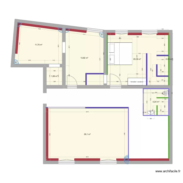 Grande Chambre Jardin. Plan de 7 et 80 m² Grande Chambre Jardin. Plan de 7 et 80 m²