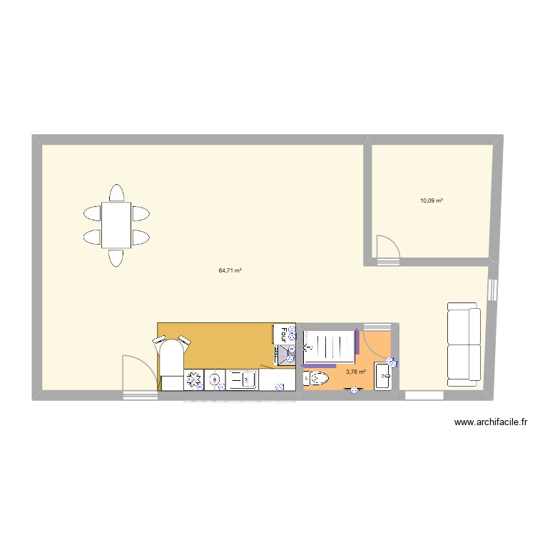 bonde 1e &eacute;tage v2. Plan de 0 pièce et 0 m2