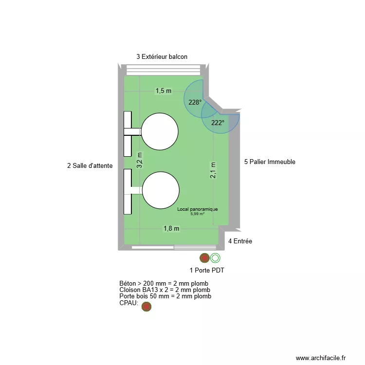 30767 Local panoramique. Plan de 1 et 6 m² 30767 Local panoramique. Plan de 1 et 6 m²