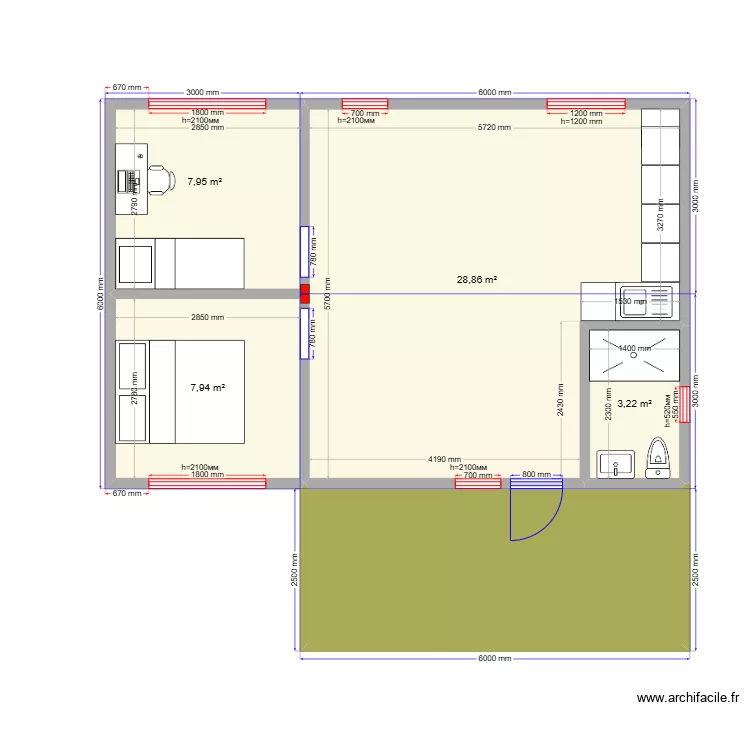 54 Адат. Plan de 